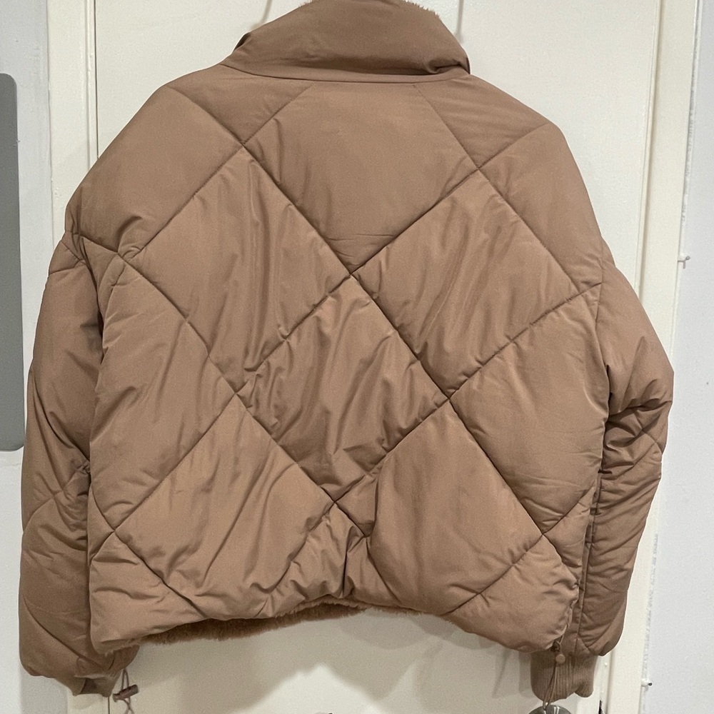 Tan Puffer Jacket - Picture 8 of 11